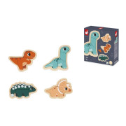 Drevené vkladacie puzzle Dinosaury 4v1 Dino Janod