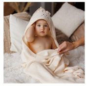 Detská osuška s kapucňou babyono 100x100 cm Králik