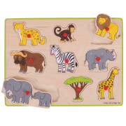 Bigjigs Toys Vkladacie puzzle safari