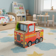 Montessori drevená garáž 2v1 Hasič