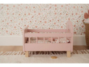 Postieľka pre bábiky drevená s perinkou Pink Little Dutch