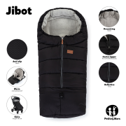 Zimný set fusak Jibot 3v1 + rukavice na kočík Jasie Petite & Mars