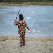 Detská softshellová bunda Duo Slnečnica čierna Esito