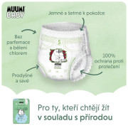 Jednorazové eko plienky Pants 5 Maxi+ 10-15 kg (114 ks), mesačné balenie Muumi baby