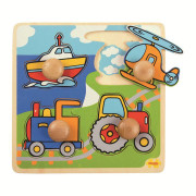 Vkladacie puzzle doprava Bigjigs Toys