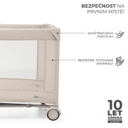 KINDERKRAFT Postieľka cestovná Joy 2 s doplnkami Beige