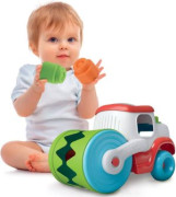 Stavebný stroj, senzorický valec s mäkkými kockami Clemmy baby