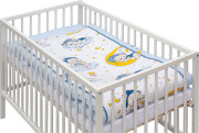 Detská postieľka s kompletnou výbavou 120 x 60 cm biela Lunito Scarlett