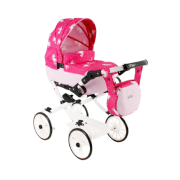 Kočík na bábiky Kids V4 ružový s jednorožcom Jasmine