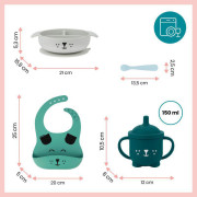Silikónová jedálenská súprava LEARN´ISY Kit