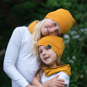 Jarná čiapka BIO Galaxia - okrová Esito