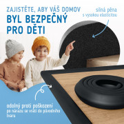 Ochranná páska penová na ochranu hrán a rohov nábytku 2 m Sipo
