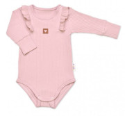 Rebrovaná rastúca súprava 3D Baby Girl Pudrovo ružová