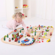 Vláčikodráha a autodráha Bigjigs Rail