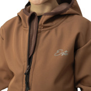 Detská softshellová bunda duo Brown - hnedá Esito