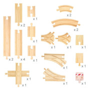 Drevené koľaje set 25 dielov Bigjigs Rail