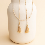 Hodvábna šnúrka k rolničkám - béžová