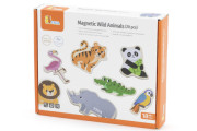 Drevené magnety 20 ks divé zvieratká Viga