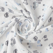 Mušelínové prestieradlo Dizajn s gumou 60 x 120 cm BabyMatex