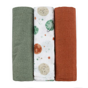 Súprava plienok bambusová mušelínová 3 ks Moussy 68 x 68 cm Petite&Mars