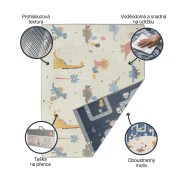 Multifunkčná obojstranná penová skladacia podložka 180 x 120 cm City Zopa