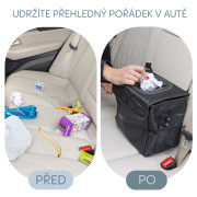 Odpadkový kôš do auta vodotesný s vekom black Zopa