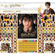 Samolepkový set s omaľovánkami a voskovkami 500 ks Harry Potter