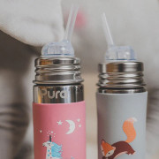 Detská fľaša Termo so slamkou 260 ml Pura