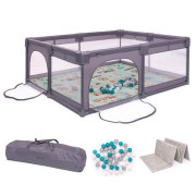 Ohrádka Playpark Grey s matracom BabyGo