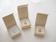 Tehotenský šperk bola Moon strieborná s brúseným povrchom + retiazka Moniel