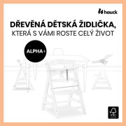 Drevená stolička 2v1 Alpha+ Hauck