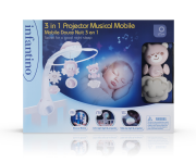 Hudobný kolotoč s projekciou 3v1 Infantino Dusty Pink