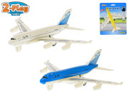 2-Play Traffic lietadlo dopravné 14 cm kov na spätný chod