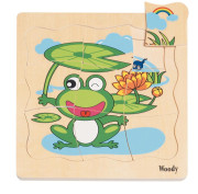 Puzzle na doske ''Vývoj žaby''