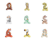 Narodeninové nafukovacie číslice stojace zvieratká