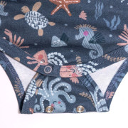 Rastúce bodyčko pre bábätká s krátkym rukávom Morský svet šedé Esito