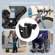 Držiak na pitie na kočík Ultra, Black