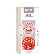 Anatomický cumlík z prírodného kaučuku Colour Polka 2 ks 0 - 6 mesiacov Bibs