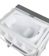 Prebaľovací pult s vaničkou Rosie Mineral Grey