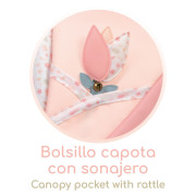 Skladací kočík pre bábiky 3 v 1 s taškou Tulipe 70 cm DeCuevas