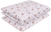 Detské obliečky do postieľky 100 x 135 cm bavlnený satén Ružové kvety Infantilo