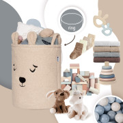 Kôš na hračky Premium Bouclé so šnúrkou 43 l Sipo