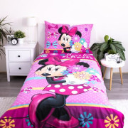 Obliečky Minnie "Bows and Flowers" 140 x 200, 70 x 90 cm Jerry Fabrics