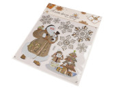 Vianočné samolepky plastické 3D na okná a dvere