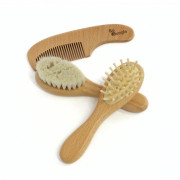 Sada drevených kefiek Baby Care 3 ks