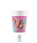 Tégliky papierové - Barbie 200 ml, 8 ks