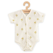 Dojčenské celorozopínacie body s krátkym rukávom z organickej bavlny Olivy New Baby