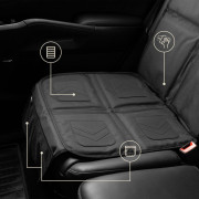 Ochrana na sedadlo vozidla s protišmykovým silikónom, čierna Sipo