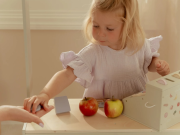 Pokladňa so skenerom a čítačkou kariet drevená Little Dutch