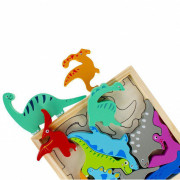 Drevené puzzle dinosaurus